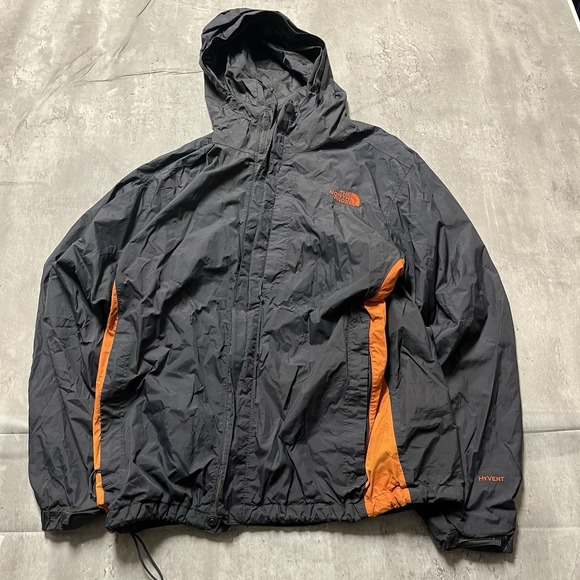 The North Face Other - The North Face Hyvent Windbreaker Men's Size M Gray Wind Shell Orange Lining